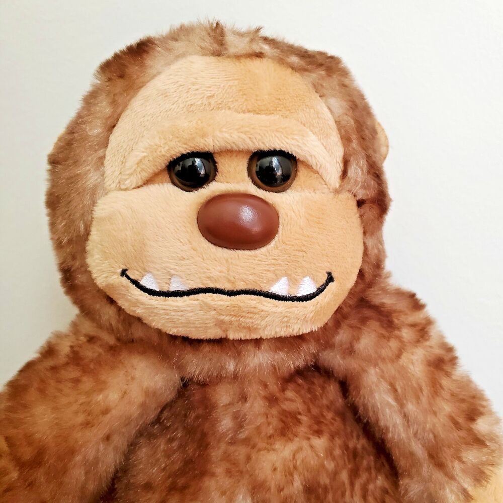 Bigfoot Plush Stuffed Sasquatch Brown Yeti Embroidered Soft Cryptid 11" Furry